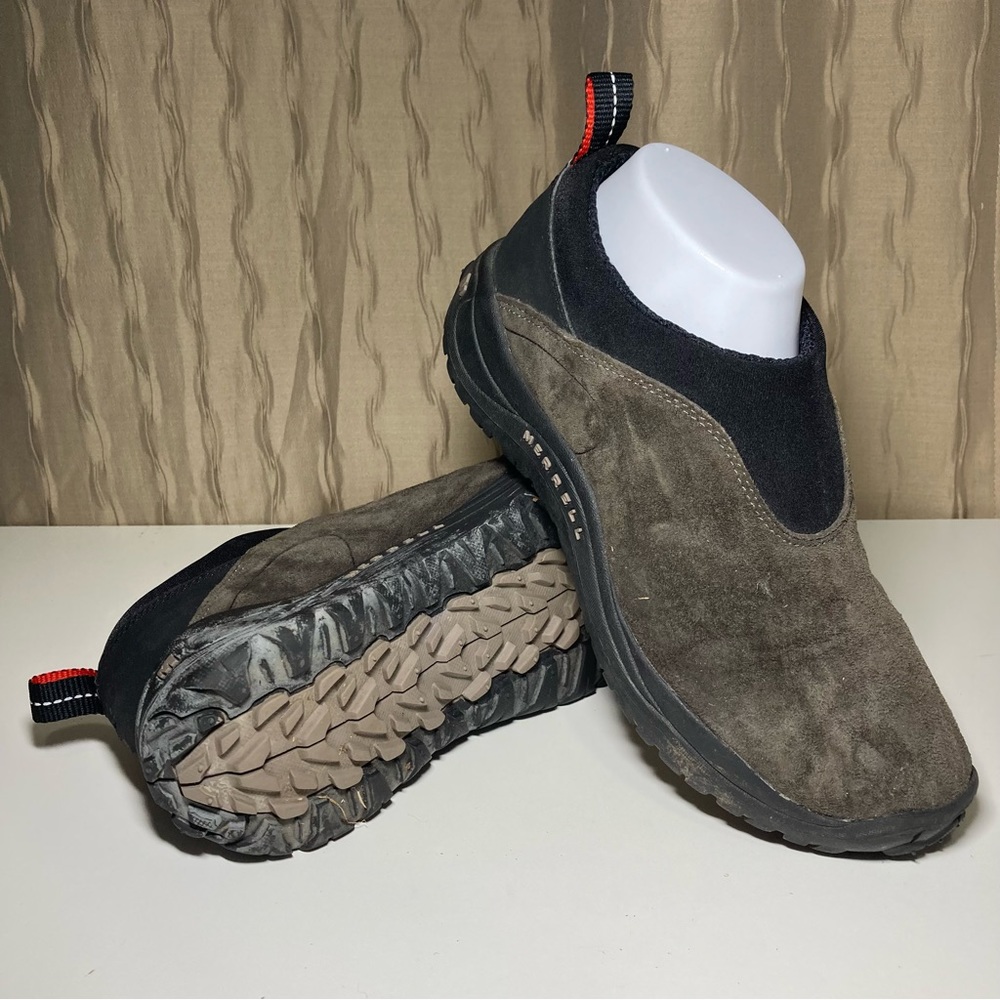 Merrell Orbit Moc Kid's 6 Gunsmoke Suede Casual Slip On Hiking Trail Shoe 60075